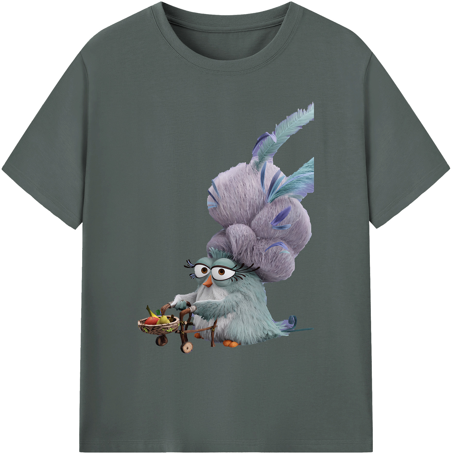 （画像用） Angry Birds アングリーバード 綿100％ メンズ半袖Tシャツ｜肌触りやわらか＆通気性